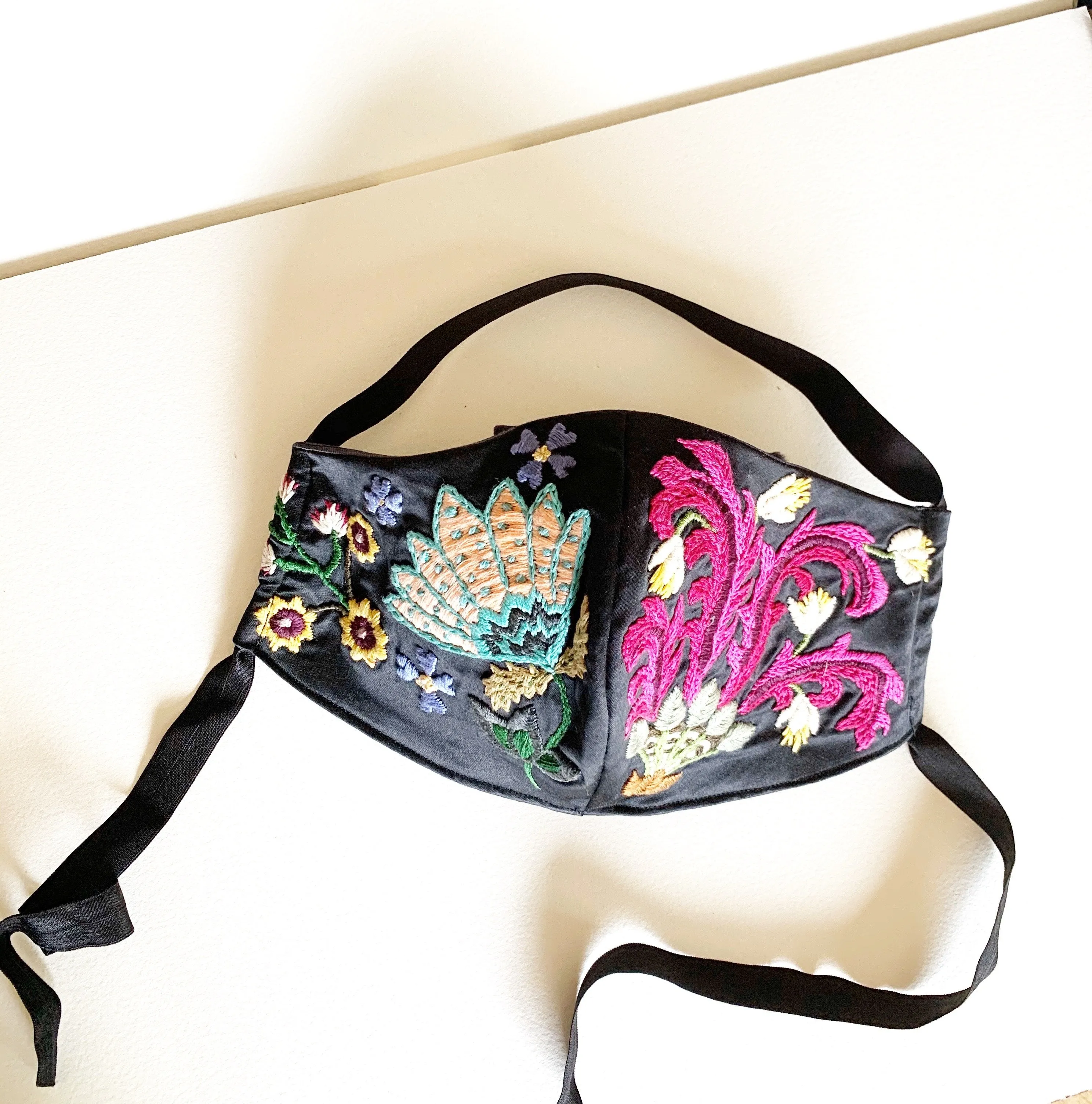 Custom Hand-Embroidered Mask