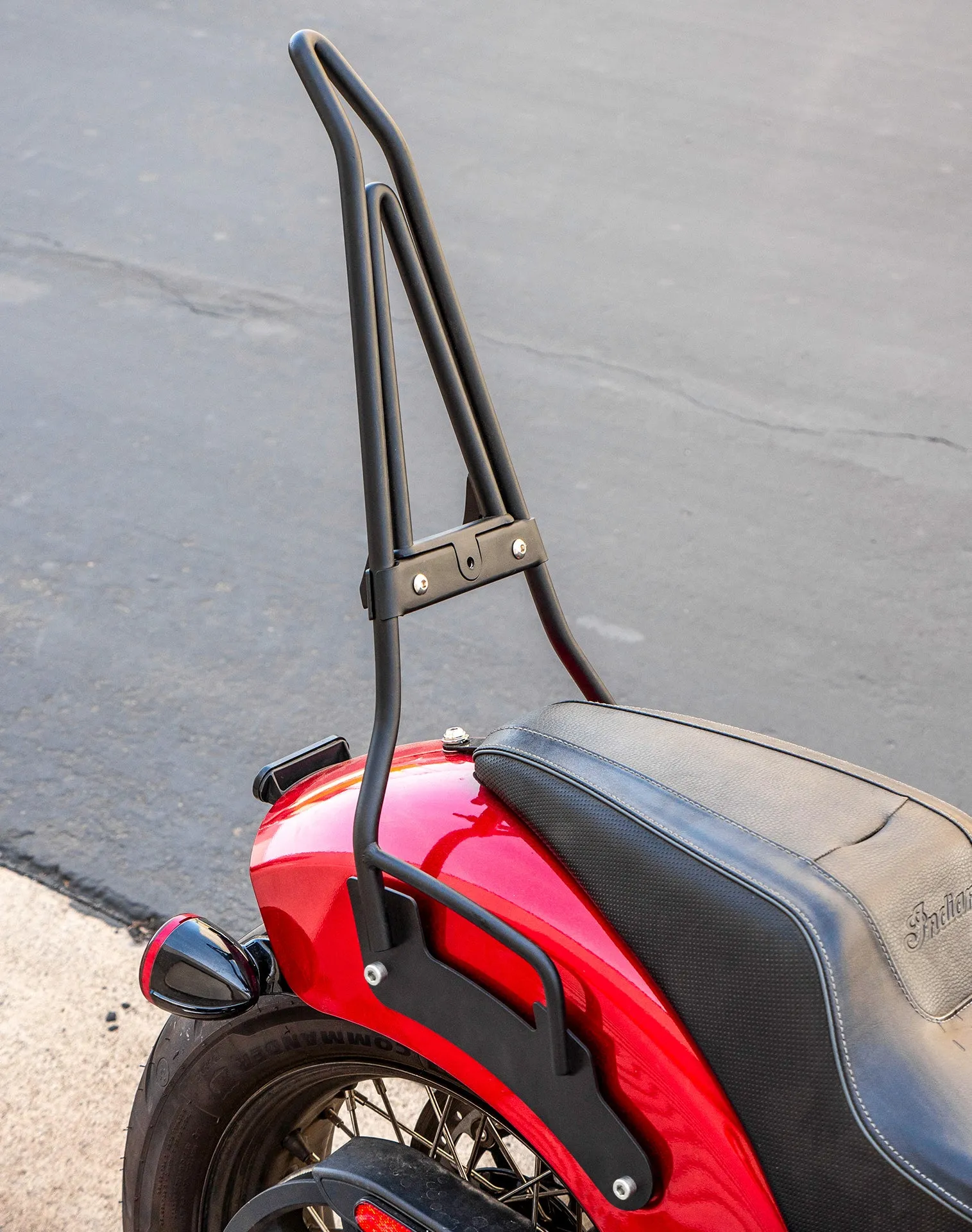 Iron Born Blade 25" Indian Chief Dark Horse (2022 ) Sissy Bar with Foldable Luggage Rack Matte Black