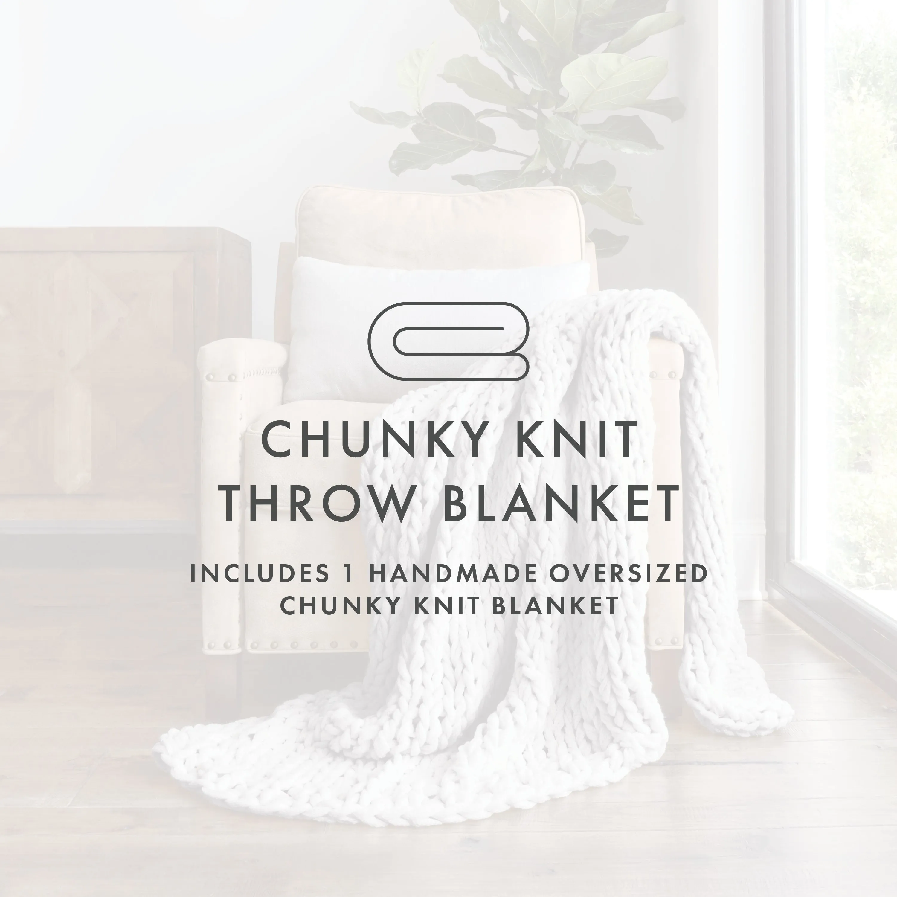 Oversized Chunky Knit Blanket (Sale)