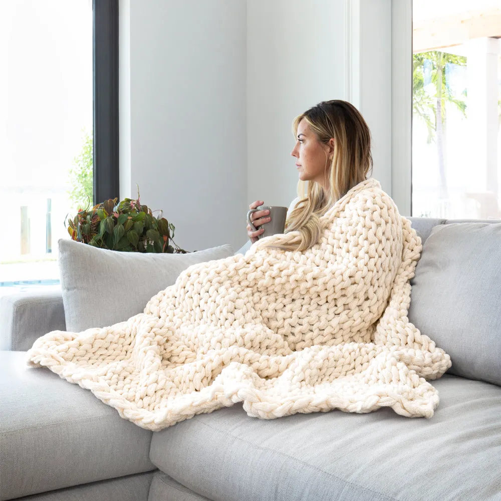 Oversized Chunky Knit Blanket (Sale)